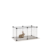 NNEVL 8-Panel Pet Cage Black 35x35 cm Steel