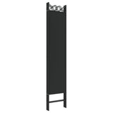 NNEVL 6-Panel Room Divider Black 240x200 cm Fabric