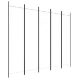 NNEVL 5-Panel Room Divider White 250x200 cm Fabric