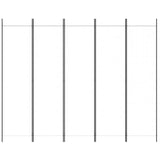 NNEVL 5-Panel Room Divider White 250x200 cm Fabric