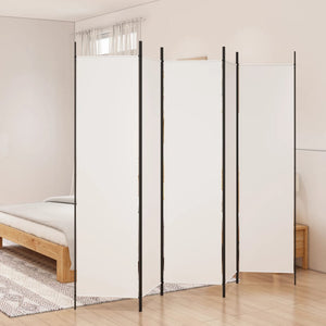 NNEVL 5-Panel Room Divider White 250x200 cm Fabric