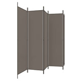 NNEVL 5-Panel Room Divider Anthracite 250x200 cm Fabric