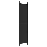 NNEVL 3-Panel Room Divider Black 150x220 cm Fabric