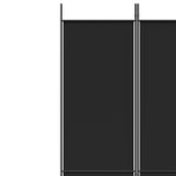NNEVL 3-Panel Room Divider Black 150x220 cm Fabric