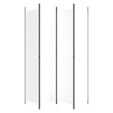 NNEVL 4-Panel Room Divider White 200x220 cm Fabric