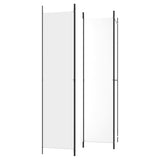 NNEVL 4-Panel Room Divider White 200x220 cm Fabric
