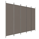 NNEVL 5-Panel Room Divider Anthracite 250x220 cm Fabric