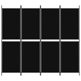 NNEVL 4-Panel Room Divider Black 200x180 cm Fabric