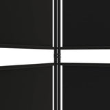 NNEVL 4-Panel Room Divider Black 200x180 cm Fabric