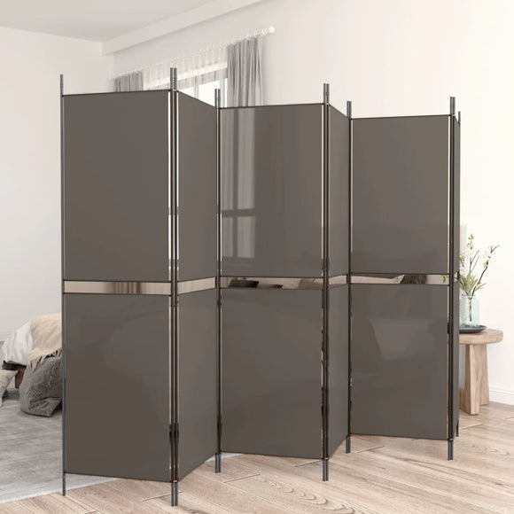 NNEVL 6-Panel Room Divider Anthracite 300x180 cm Fabric