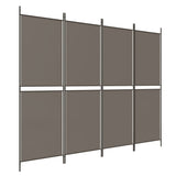 NNEVL 4-Panel Room Divider Anthracite 200x200 cm Fabric