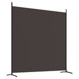 NNEVL 2-Panel Room Divider Brown 348x180 cm Fabric