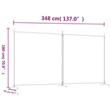 NNEVL 2-Panel Room Divider Brown 348x180 cm Fabric