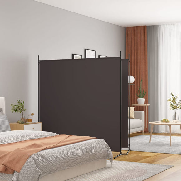 NNEVL 2-Panel Room Divider Brown 348x180 cm Fabric