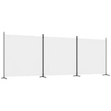 NNEVL 3-Panel Room Divider White 525x180 cm Fabric