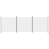 NNEVL 3-Panel Room Divider White 525x180 cm Fabric
