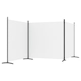 NNEVL 3-Panel Room Divider White 525x180 cm Fabric
