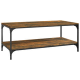NNEVL Coffee Table Smoked Oak 100x50x40 cm Engineered Wood