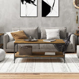 NNEVL Coffee Table Smoked Oak 100x50x40 cm Engineered Wood