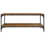 NNEVL Coffee Table Smoked Oak 100x50x40 cm Engineered Wood