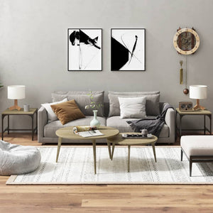 NNEVL Side Tables 2 pcs Sonoma Oak 40x40x35 cm Engineered Wood