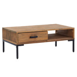 NNEVL Coffee Table 90x50x35 cm Solid Pinewood
