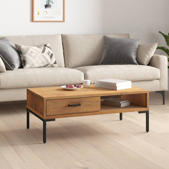 NNEVL Coffee Table 90x50x35 cm Solid Pinewood