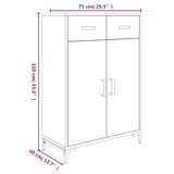 NNEVL Shoe Rack 75x40x110 cm Solid Pinewood