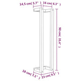 NNEVL Towel Rack 23x18x90 cm Solid Wood Pine