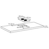 NNEVL Ceramic Hob with 2 Burners Touch Control 3000 W