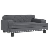 NNEVL Dog Bed Dark Grey 70x45x30 cm Velvet