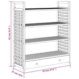 NNEVL Shoe Rack with Drawer 70x27x81 cm Solid Wood Walnut
