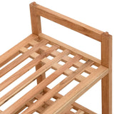 NNEVL Shoe Racks 2 pcs 69x27x41 cm Solid Wood Walnut