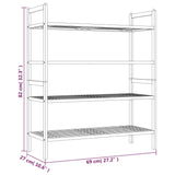 NNEVL Shoe Racks 2 pcs 69x27x41 cm Solid Wood Walnut