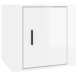 NNEVL Bedside Cabinets 2 pcs High Gloss White 50x39x47 cm