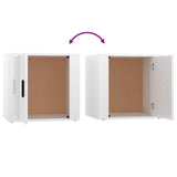 NNEVL Bedside Cabinets 2 pcs High Gloss White 50x39x47 cm