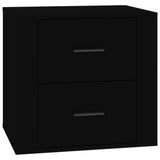 NNEVL Bedside Cabinet Black 50x39x47 cm