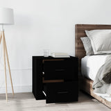 NNEVL Bedside Cabinet Black 50x39x47 cm