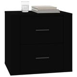 NNEVL Bedside Cabinet Black 50x39x47 cm