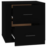 NNEVL Bedside Cabinet Black 50x39x47 cm