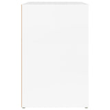 NNEVL Shoe Cabinet High Gloss White 130x35x54 cm Engineered Wood