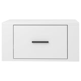 NNEVL Wall-mounted Bedside Cabinets 2 pcs High Gloss White 50x36x25cm