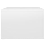 NNEVL Wall-mounted Bedside Cabinets 2 pcs High Gloss White 50x36x25cm