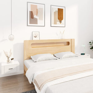 NNEVL Wall-mounted Bedside Cabinets 2 pcs High Gloss White 50x36x25cm
