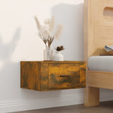 NNEVL Wall-mounted Bedside Cabinets 2 pcs Smoked Oak 50x36x25 cm