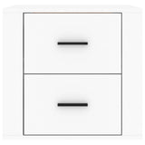 NNEVL Wall-mounted Bedside Cabinet White 50x36x47 cm