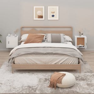 NNEVL Wall-mounted Bedside Cabinets 2 pcs White 50x30x47 cm