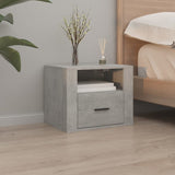 NNEVL Wall-mounted Bedside Cabinets 2 pcs Concrete Grey 50x36x40 cm