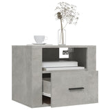 NNEVL Wall-mounted Bedside Cabinets 2 pcs Concrete Grey 50x36x40 cm
