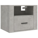 NNEVL Wall-mounted Bedside Cabinets 2 pcs Concrete Grey 50x36x40 cm